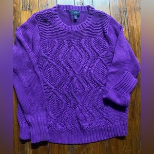 LandsEnd purple, beautiful condition heavy warm  size large